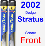 Front Wiper Blade Pack for 2002 Dodge Stratus - Hybrid