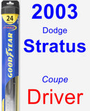 Driver Wiper Blade for 2003 Dodge Stratus - Hybrid