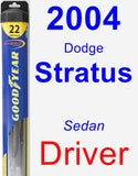 Driver Wiper Blade for 2004 Dodge Stratus - Hybrid