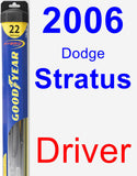 Driver Wiper Blade for 2006 Dodge Stratus - Hybrid