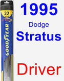 Driver Wiper Blade for 1995 Dodge Stratus - Hybrid