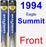 Front Wiper Blade Pack for 1994 Eagle Summit - Hybrid