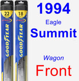 Front Wiper Blade Pack for 1994 Eagle Summit - Hybrid