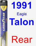 Rear Wiper Blade for 1991 Eagle Talon - Hybrid