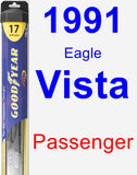 Passenger Wiper Blade for 1991 Eagle Vista - Hybrid