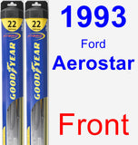 Front Wiper Blade Pack for 1993 Ford Aerostar - Hybrid