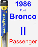 Passenger Wiper Blade for 1986 Ford Bronco II - Hybrid