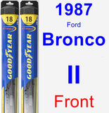 Front Wiper Blade Pack for 1987 Ford Bronco II - Hybrid