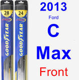 Front Wiper Blade Pack for 2013 Ford C-Max - Hybrid