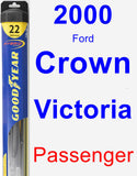 Passenger Wiper Blade for 2000 Ford Crown Victoria - Hybrid