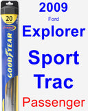 Passenger Wiper Blade for 2009 Ford Explorer Sport Trac - Hybrid