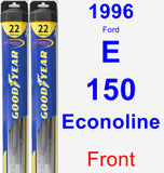 Front Wiper Blade Pack for 1996 Ford E-150 Econoline - Hybrid