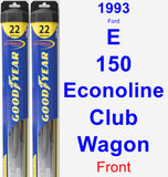 Front Wiper Blade Pack for 1993 Ford E-150 Econoline Club Wagon - Hybrid