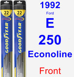 Front Wiper Blade Pack for 1992 Ford E-250 Econoline - Hybrid