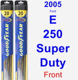 Front Wiper Blade Pack for 2005 Ford E-250 Super Duty - Hybrid