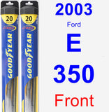 Front Wiper Blade Pack for 2003 Ford E-350 - Hybrid