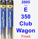 Front Wiper Blade Pack for 2005 Ford E-350 Club Wagon - Hybrid