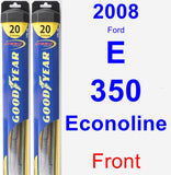 Front Wiper Blade Pack for 2008 Ford E-350 Econoline - Hybrid