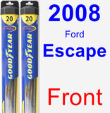 Front Wiper Blade Pack for 2008 Ford Escape - Hybrid