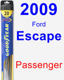 Passenger Wiper Blade for 2009 Ford Escape - Hybrid