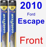 Front Wiper Blade Pack for 2010 Ford Escape - Hybrid