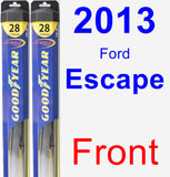 Front Wiper Blade Pack for 2013 Ford Escape - Hybrid