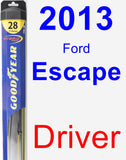 Driver Wiper Blade for 2013 Ford Escape - Hybrid