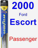 Passenger Wiper Blade for 2000 Ford Escort - Hybrid