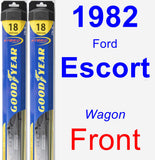 Front Wiper Blade Pack for 1982 Ford Escort - Hybrid