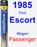 Passenger Wiper Blade for 1985 Ford Escort - Hybrid