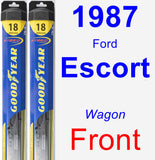 Front Wiper Blade Pack for 1987 Ford Escort - Hybrid