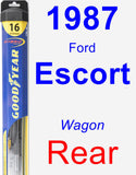 Rear Wiper Blade for 1987 Ford Escort - Hybrid