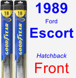 Front Wiper Blade Pack for 1989 Ford Escort - Hybrid