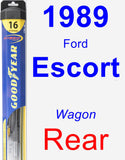 Rear Wiper Blade for 1989 Ford Escort - Hybrid