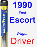 Driver Wiper Blade for 1990 Ford Escort - Hybrid