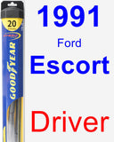 Driver Wiper Blade for 1991 Ford Escort - Hybrid