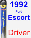 Driver Wiper Blade for 1992 Ford Escort - Hybrid