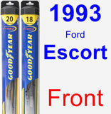 Front Wiper Blade Pack for 1993 Ford Escort - Hybrid