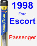 Passenger Wiper Blade for 1998 Ford Escort - Hybrid