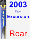 Rear Wiper Blade for 2003 Ford Excursion - Hybrid