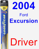 Driver Wiper Blade for 2004 Ford Excursion - Hybrid