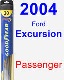 Passenger Wiper Blade for 2004 Ford Excursion - Hybrid