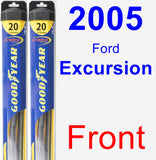 Front Wiper Blade Pack for 2005 Ford Excursion - Hybrid