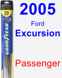 Passenger Wiper Blade for 2005 Ford Excursion - Hybrid