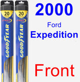 Front Wiper Blade Pack for 2000 Ford Expedition - Hybrid