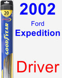 Driver Wiper Blade for 2002 Ford Expedition - Hybrid