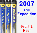 Front & Rear Wiper Blade Pack for 2007 Ford Expedition - Hybrid