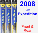 Front & Rear Wiper Blade Pack for 2008 Ford Expedition - Hybrid