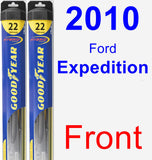 Front Wiper Blade Pack for 2010 Ford Expedition - Hybrid