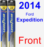 Front Wiper Blade Pack for 2014 Ford Expedition - Hybrid